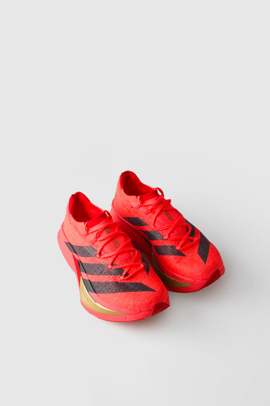 ADIZERO PRIME X3 STRUNG SOLAR TURBO, GREY SIX ET LUCID RED