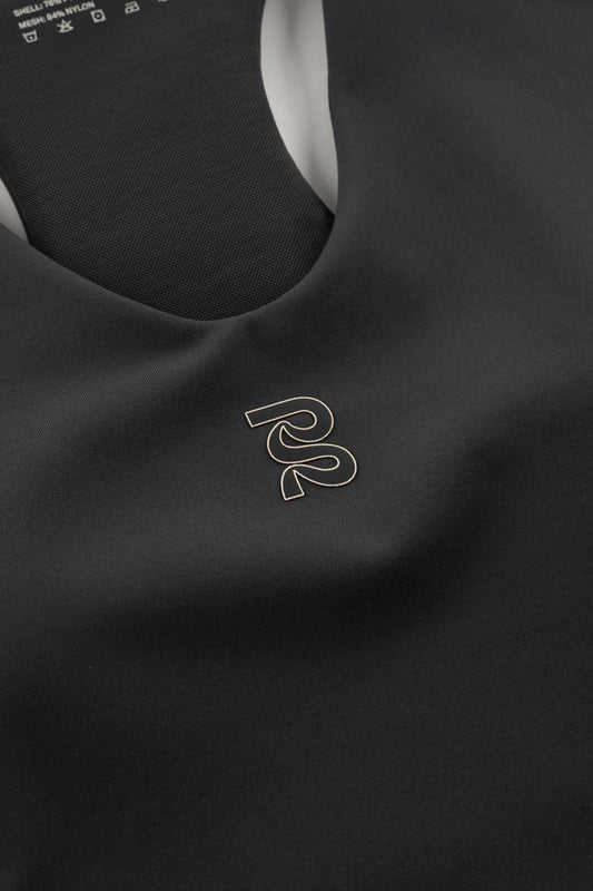 ANTHRACITE VANISHER™ V-NECK RACE CROP