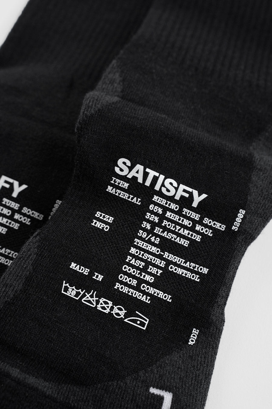 MERINO NYLON TUBE SOCKS BLACK