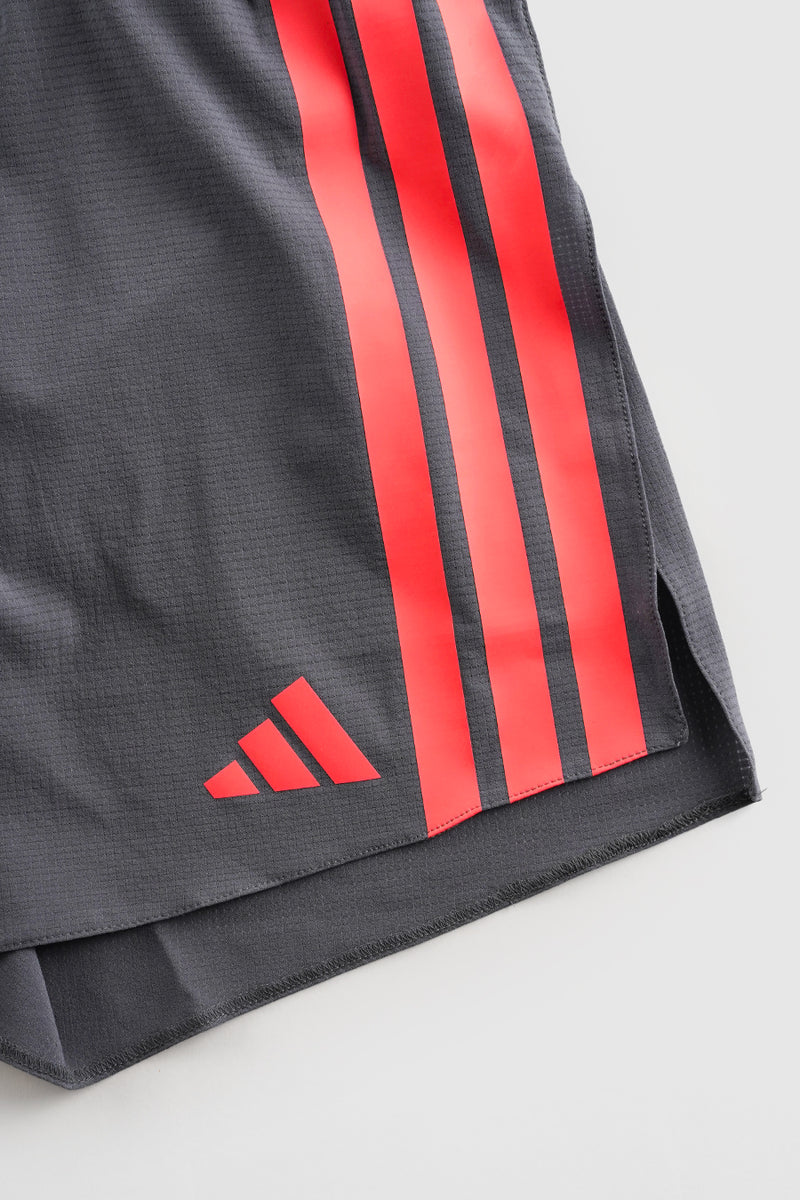 GREY ADIZERO RUNNING GEL POCKET SHORT