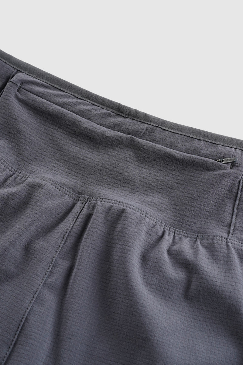GREY ADIZERO RUNNING GEL POCKET SHORT