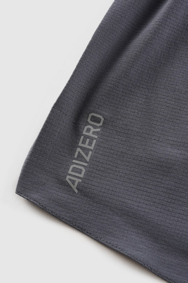 GREY ADIZERO RUNNING GEL POCKET SHORT