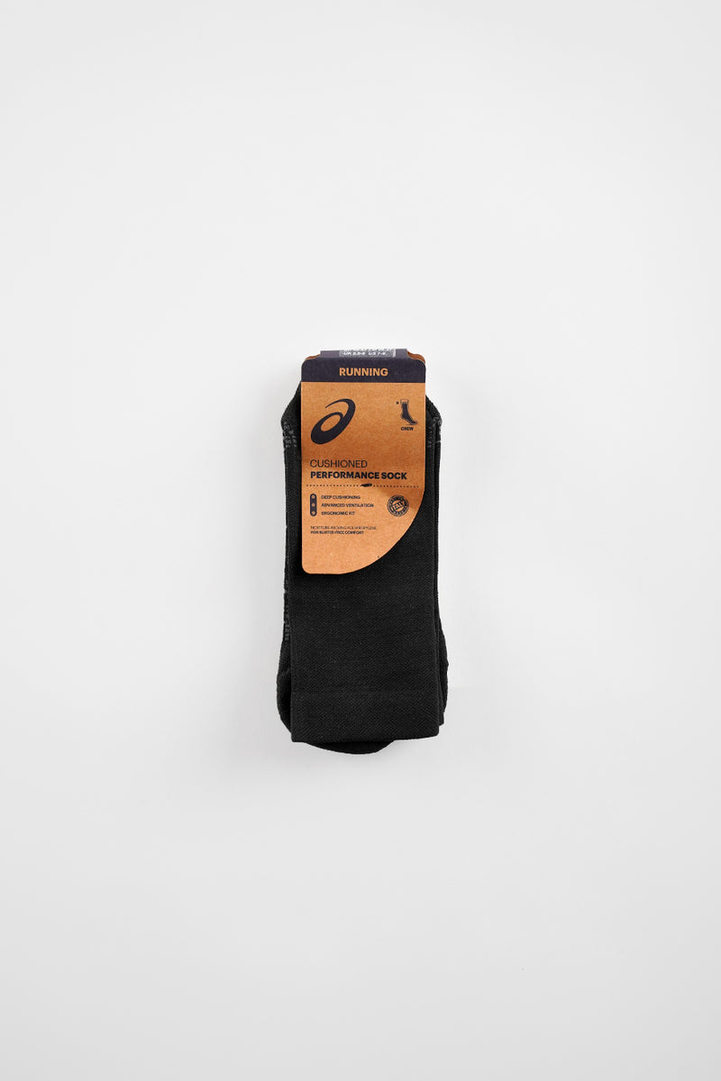 BLACK PERFORMANCE RUN CREW SOCKS