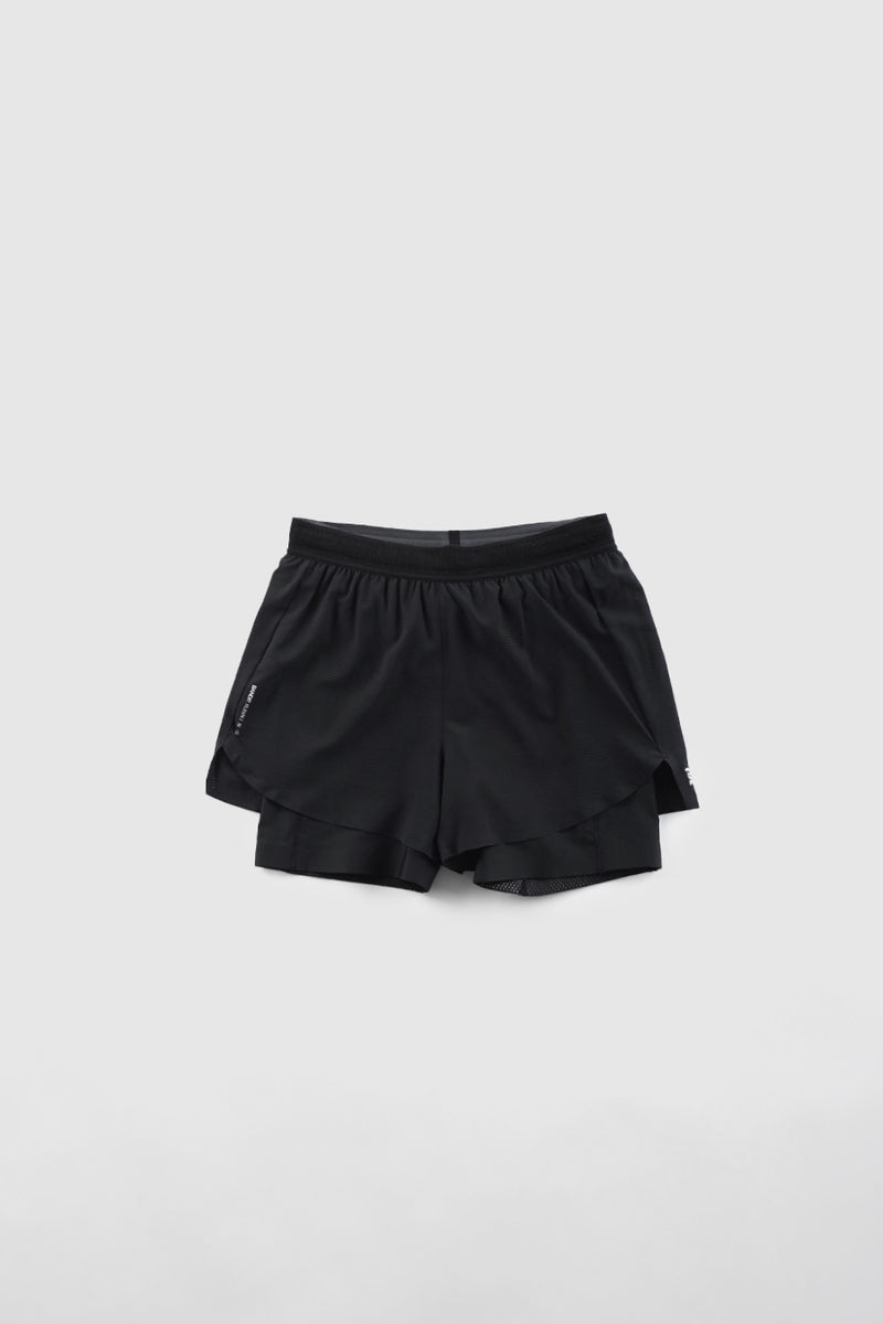 BLACK COOLGRID™ 2-IN-1 RUN SHORT