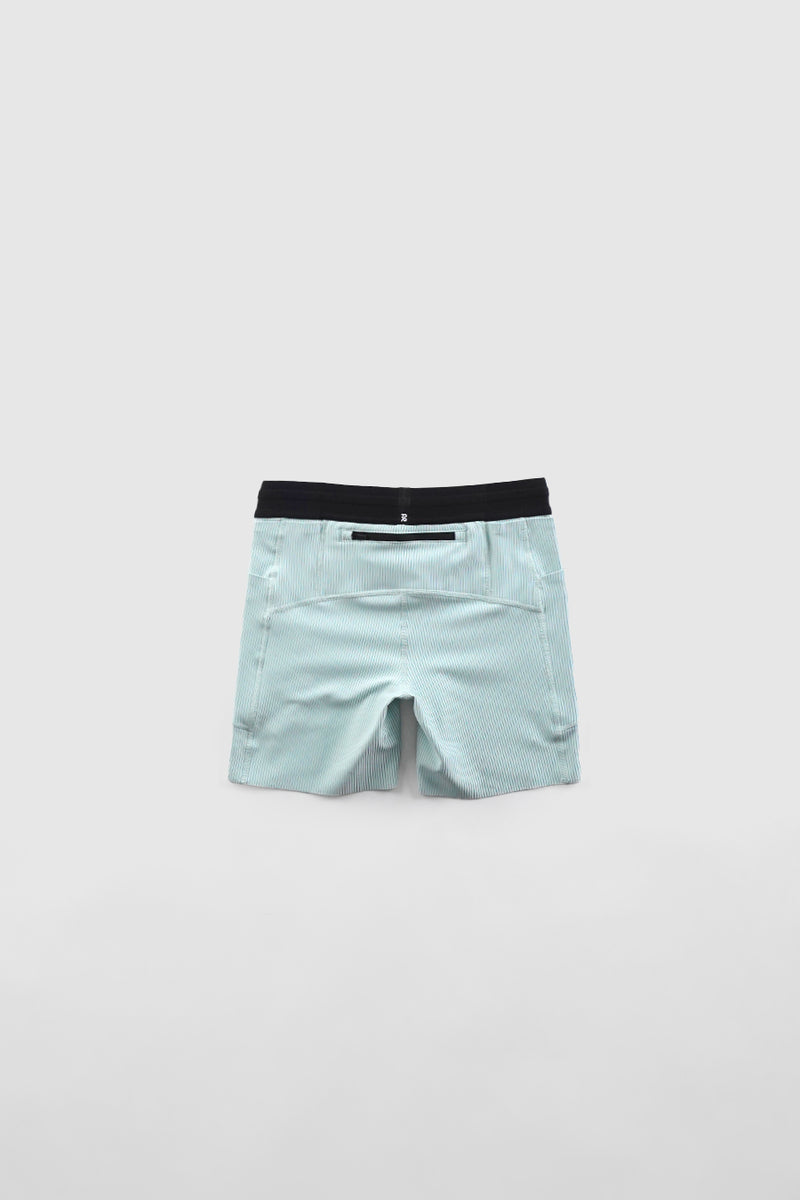 MIST AND LAGOON STRIPED CADENCE™ 5" COMPRESSION SHORTS
