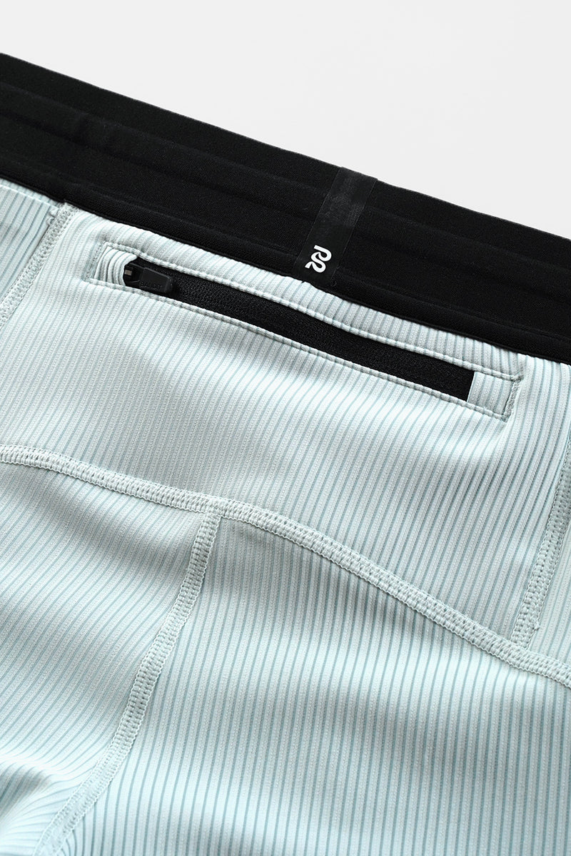 MIST AND LAGOON STRIPED CADENCE™ 5" COMPRESSION SHORTS