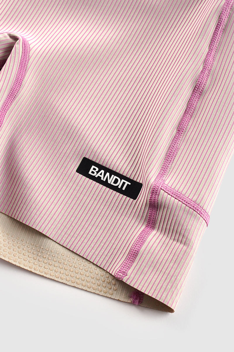 STRIPED CADENCE™ 5" COMPRESSION SHORTS PLASTER AND ORCHID