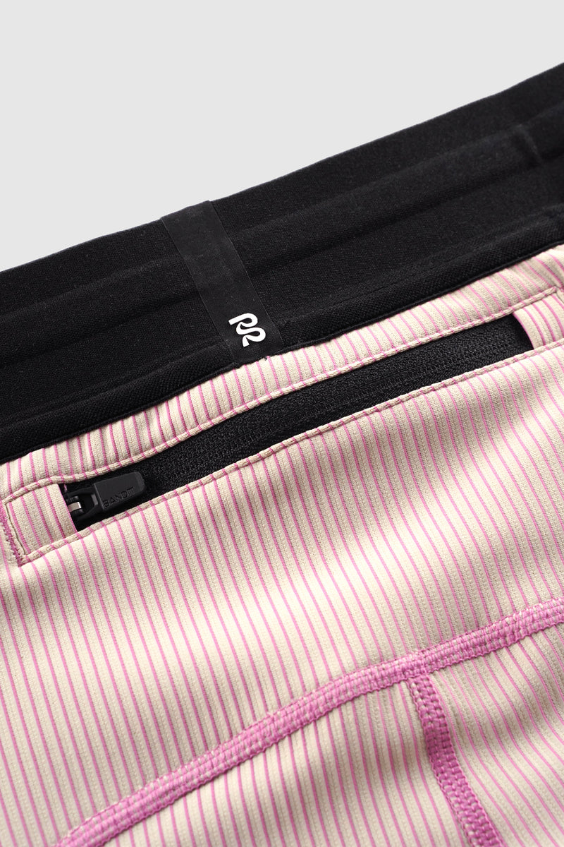 STRIPED CADENCE™ 5" COMPRESSION SHORTS PLASTER AND ORCHID