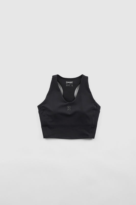 ANTHRACITE VANISHER™ V-NECK RACE CROP
