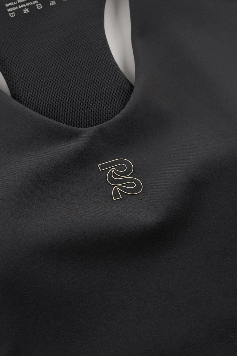VANISHER™ V-NECK RACE CROP ANTHRACITE