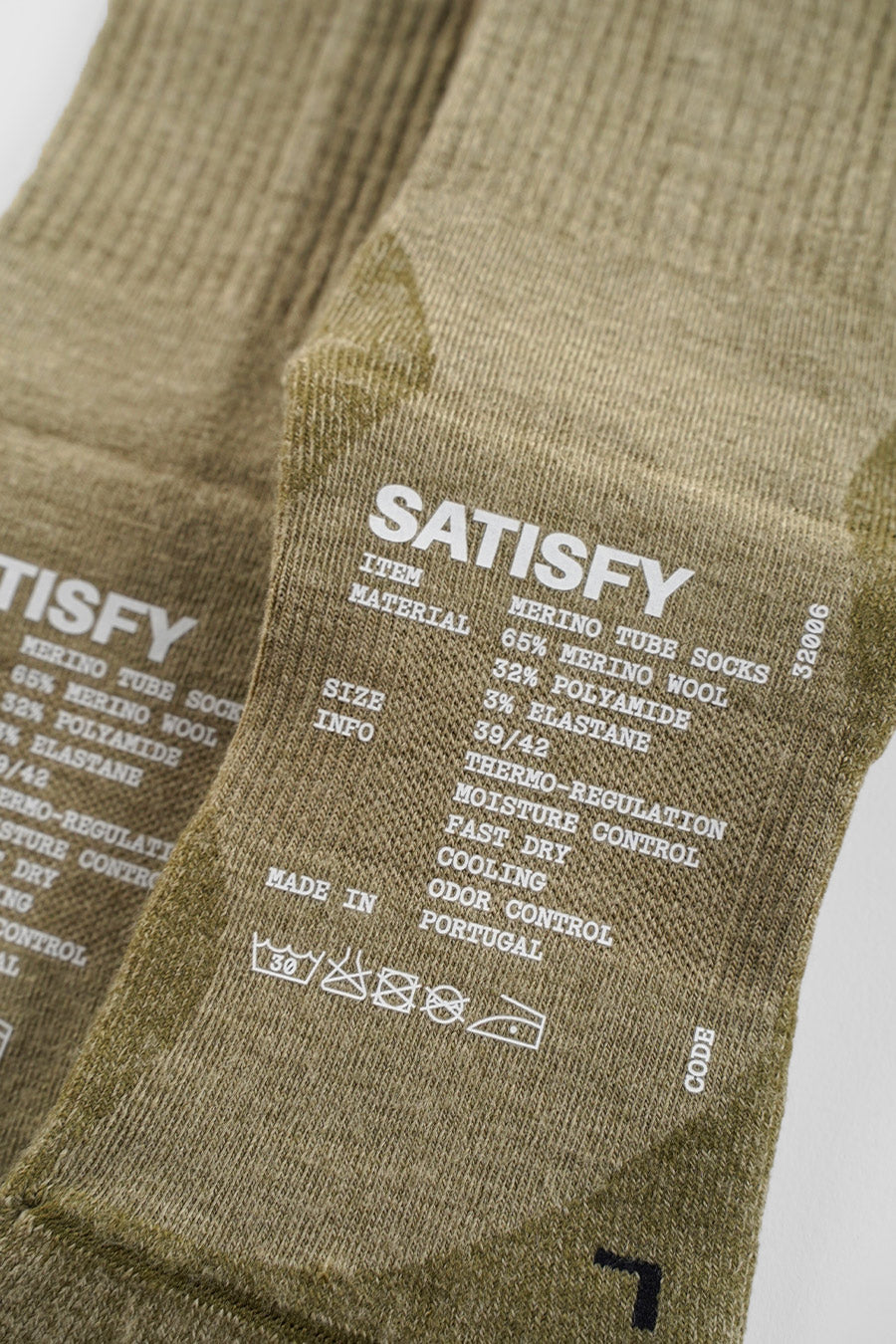 MERINO NYLON TUBE SOCKS COVERT GREEN
