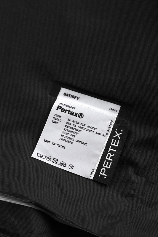PERTEX 3L RAIN FLY JACKET BLACK